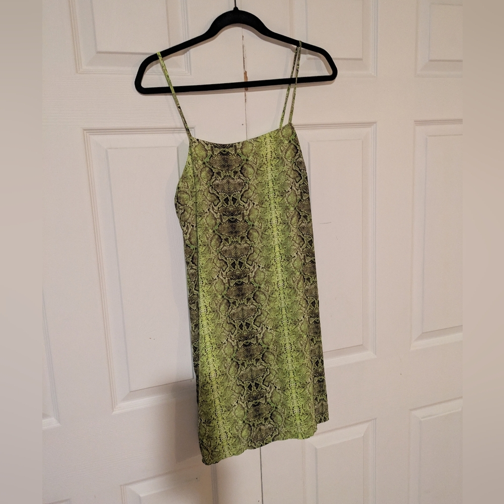 Le Lis Lime Snake Mini Dress